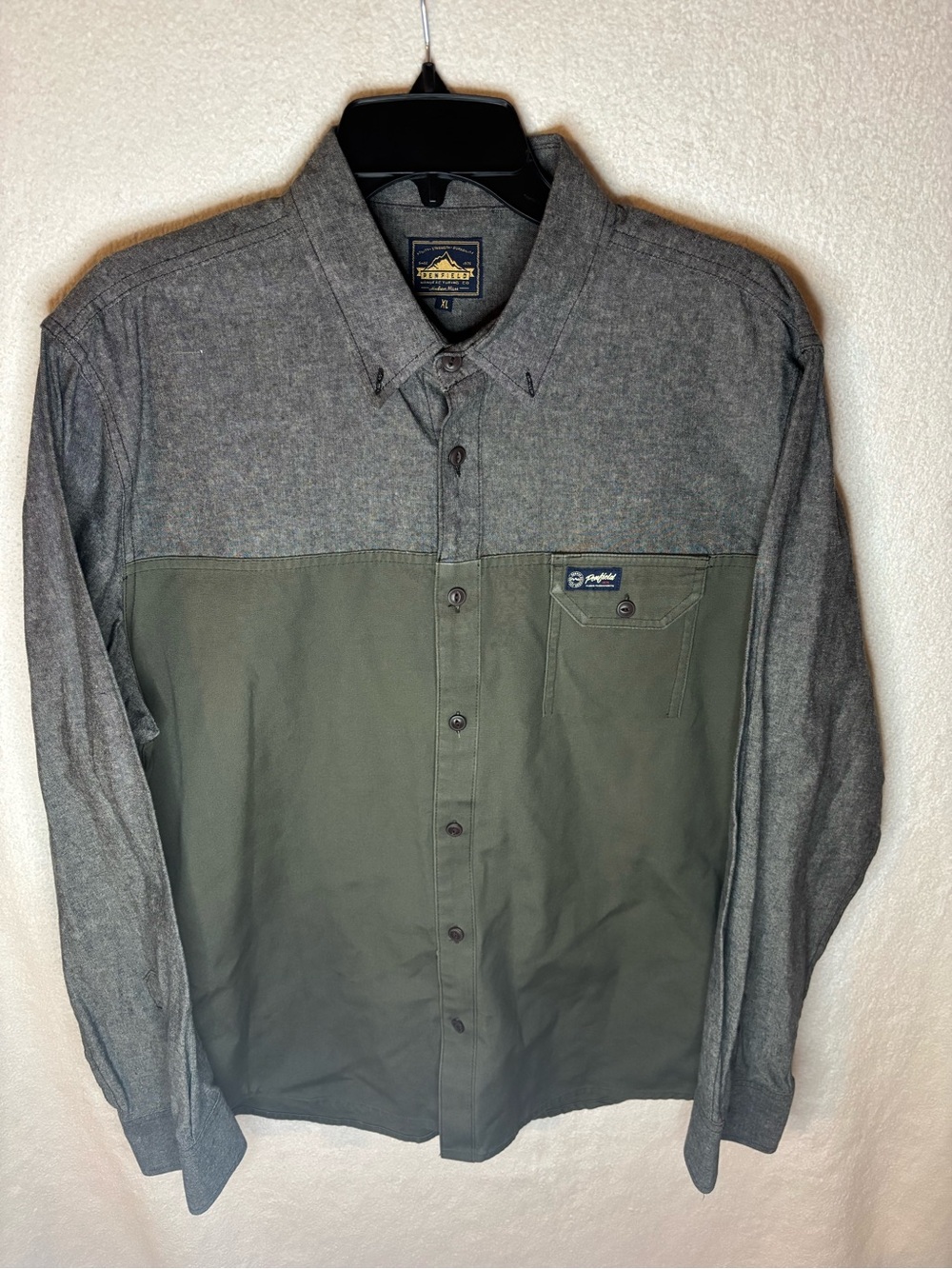 Penfield Shirt Mens XL Holridge Chambray Contrast Long Sleeve Button Up